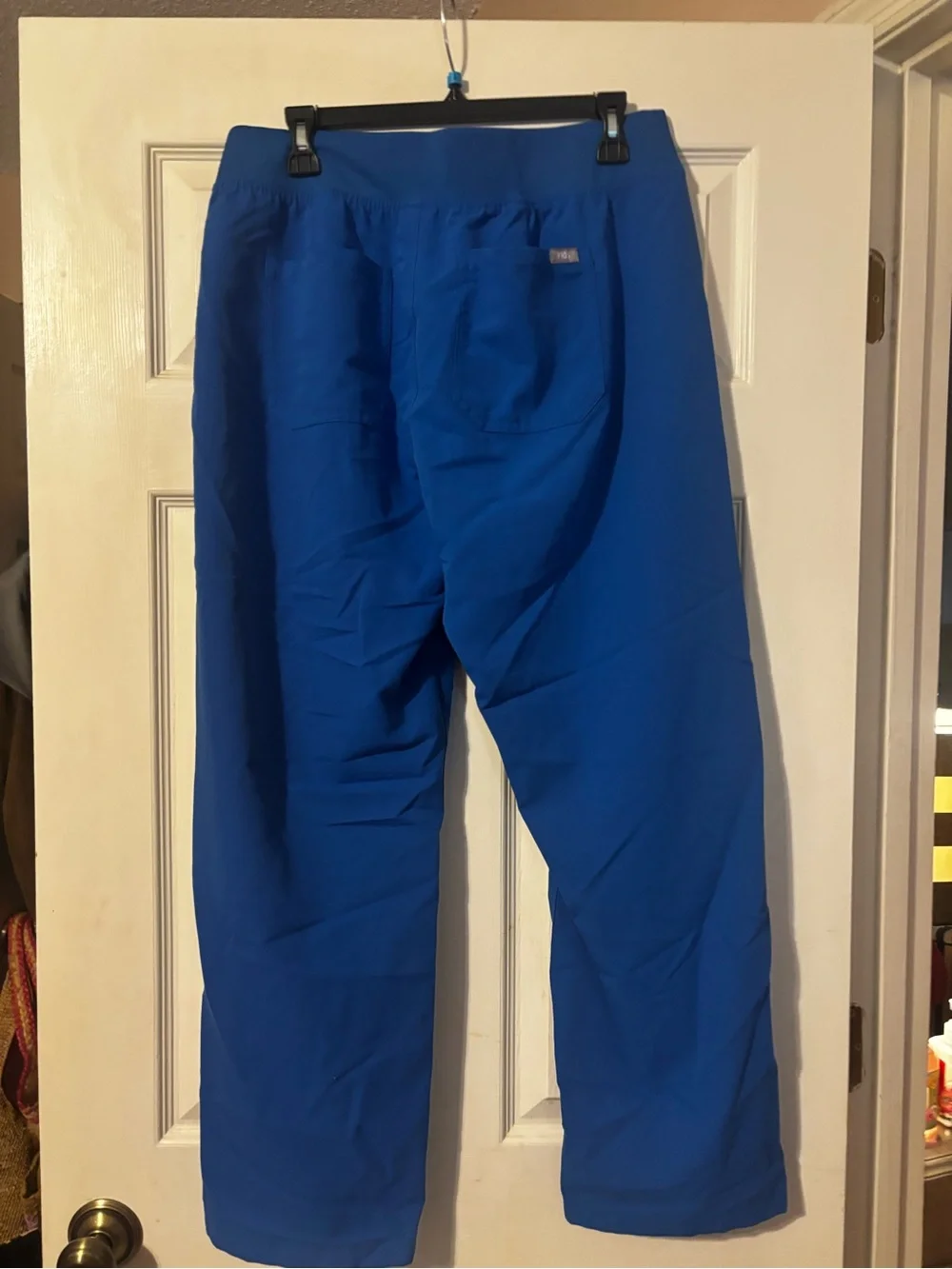 Figs Womens Royal Blue Drawstring Joggers Large Petite